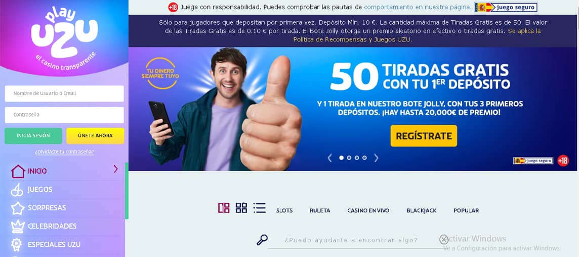 PlayUzu nuevo casino en España